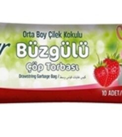ÇILEKLI BÜZGÜLÜ ÇÖP POSETI